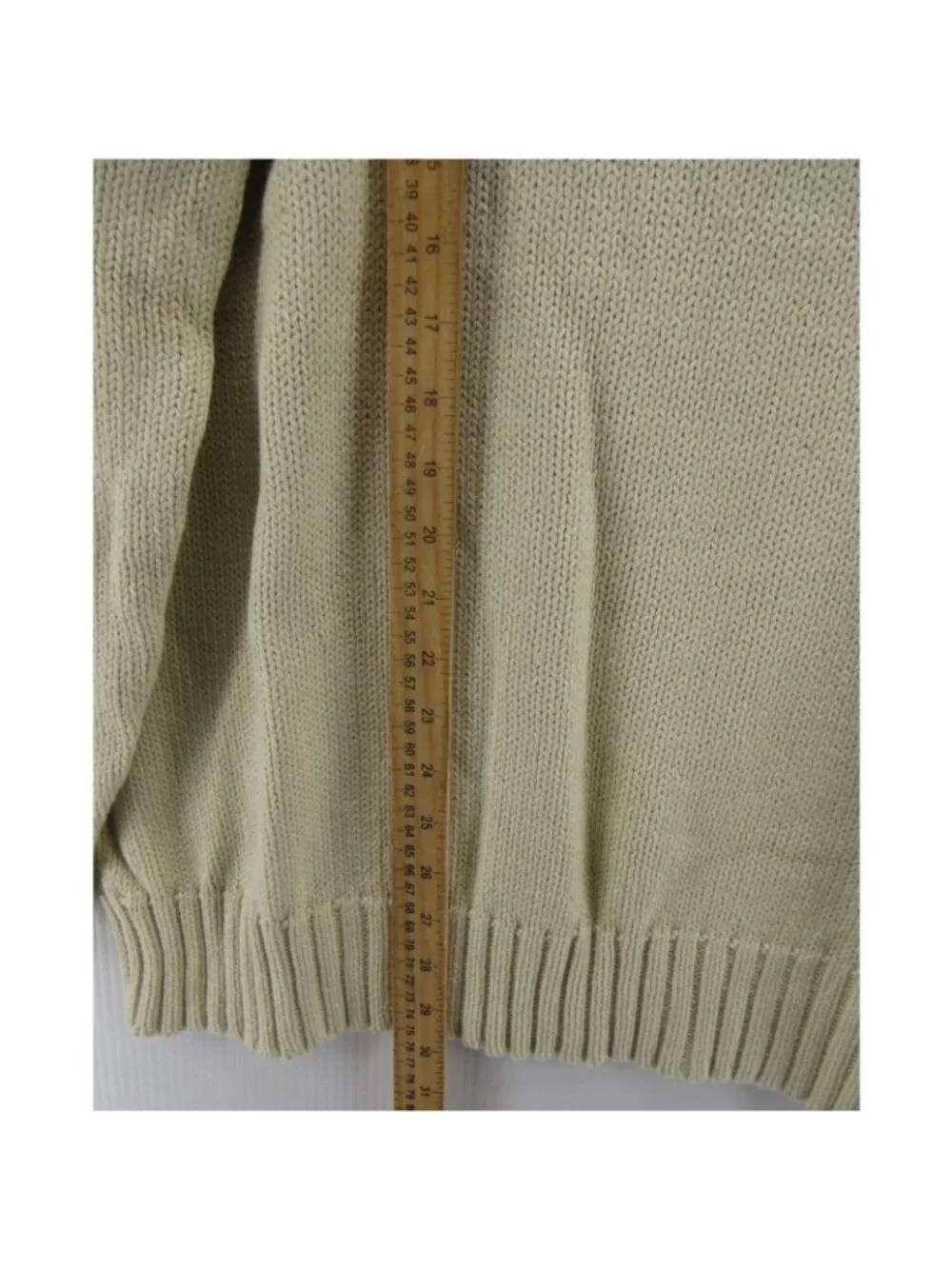Polo Ralph Lauren Sweater 2XB Big Cream 1/4 Zip Pullover Chunky Knit